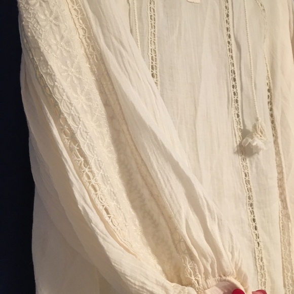 RESERVED FOR TRADE Spell and The Gypsy Collective  Loves Me Not Blouse Ivory S - Picture 3 of 7